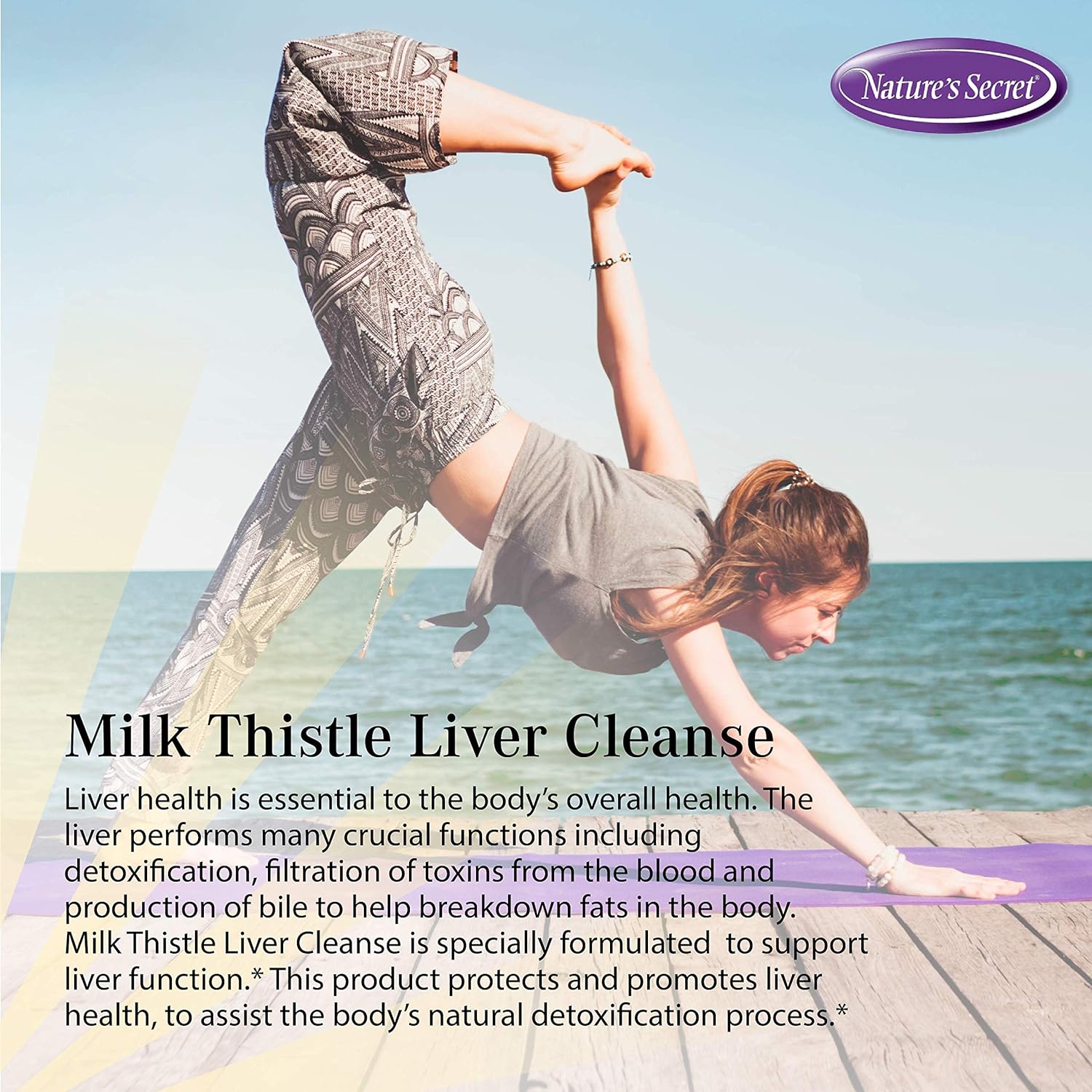 60 ct Nature's Secret Milk Thistle Liver Cleanse Tablets for Liver Support & Detox