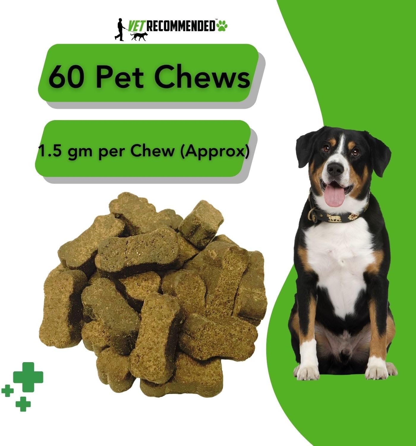 60 Ct. Vet Recommended™ Probiotic Chews for Dogs with Sensitive Stomachs - Chewable Fiber Supplement for Gut Health, Digestive Support, Immunity, and Digestion - Made in USA