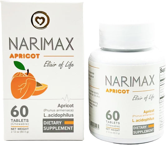 60 Dissolvable Apricot Probiotic Tablets by Asma Narimax