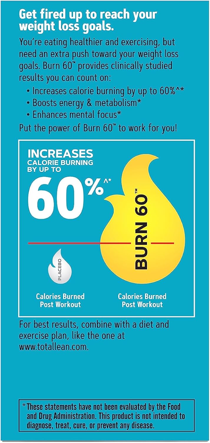 60 GNC Total Lean Burn Capsules - Weight Management Supplement