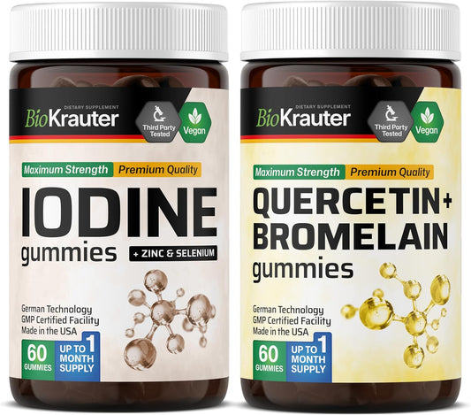 60 Gummies of Iodine and Quercetin with Bromelain for Daily Support