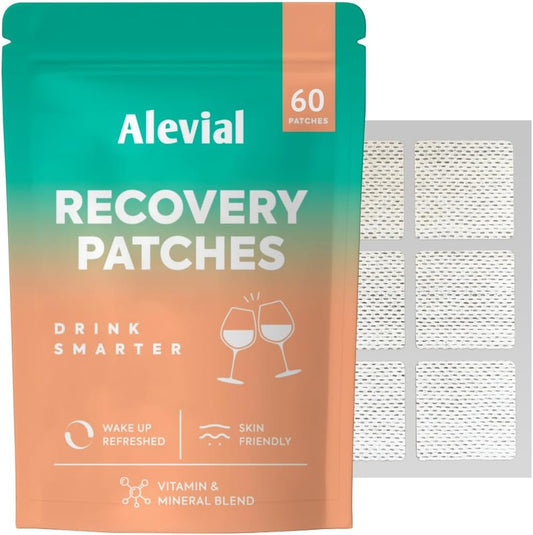 60 Pack of Alevial Party Recovery Patches for Hangover Relief and Detox
