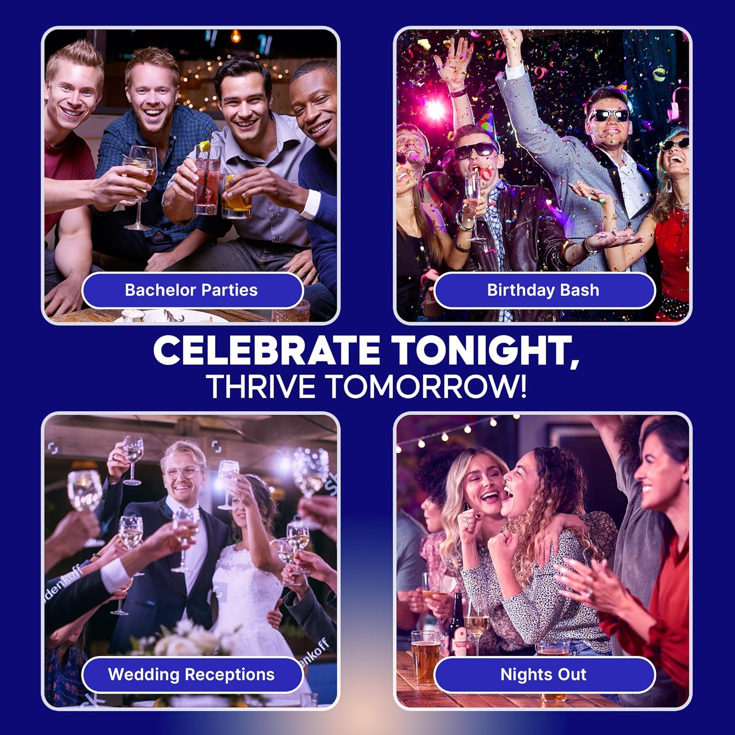 60 Pack Sielkin Party Recovery Patches - Waterproof & Skin-Friendly - Energizing & Refreshing Patch with Natural Ingredients