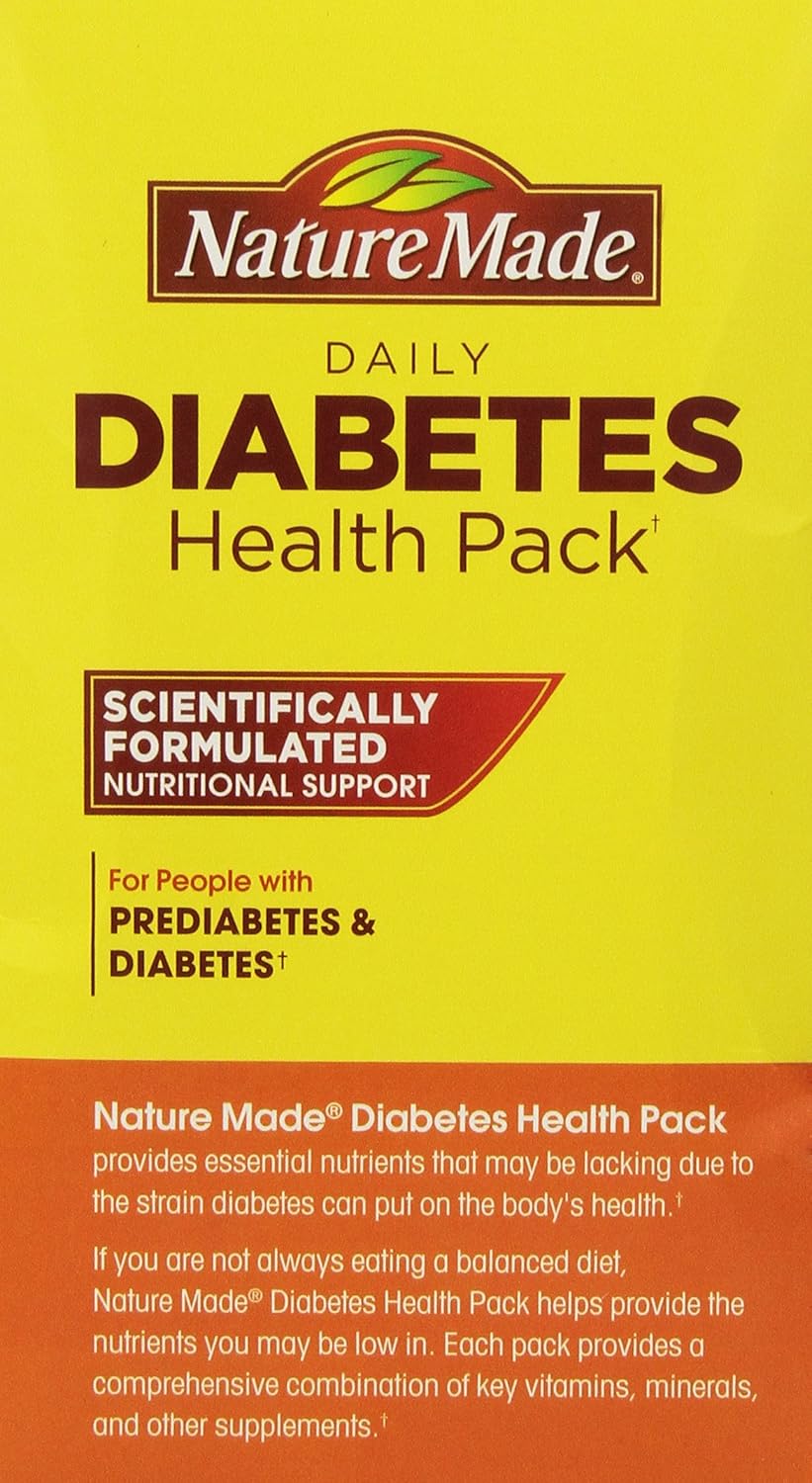60 Packets of Nature Made Diabetes Health Pack for Better Health and Wellness