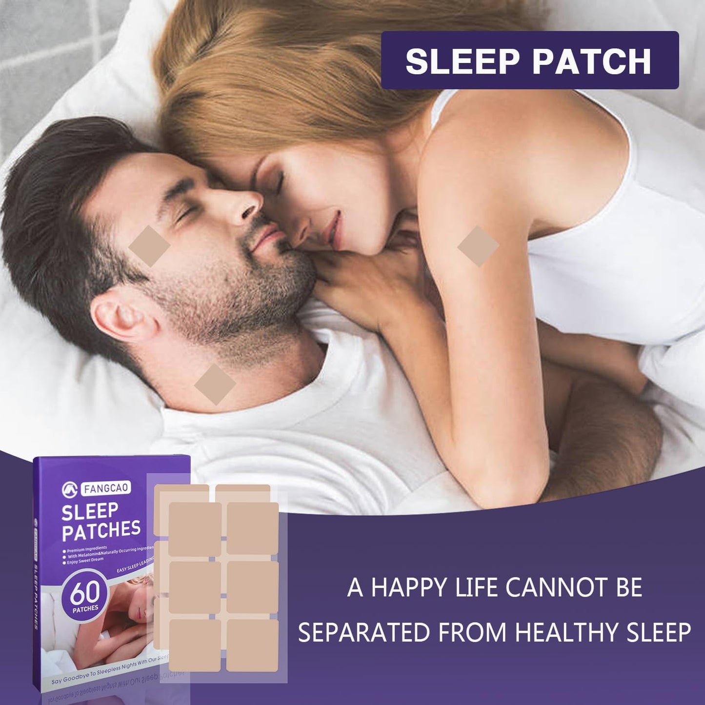 60 Premium Sleep Patches for Adults - Upgraded Ingredients for Easy and Comfortable Use