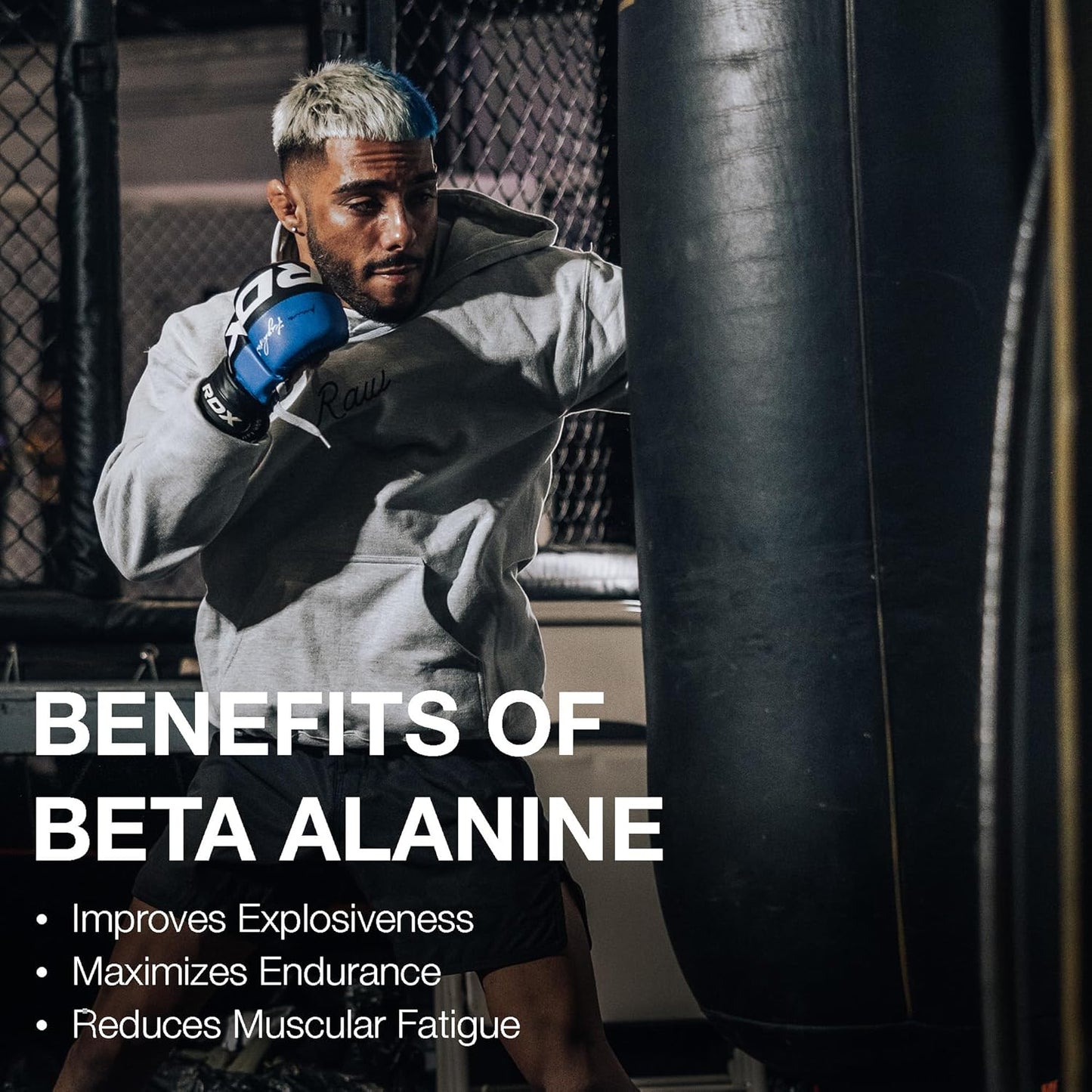 60 Servings of RAW Beta Alanine Powder for Improved Workout Endurance - Unflavored Pre-Workout Supplement for Men & Women - Reduce Muscular Fatigue with Beta Alanine Powder