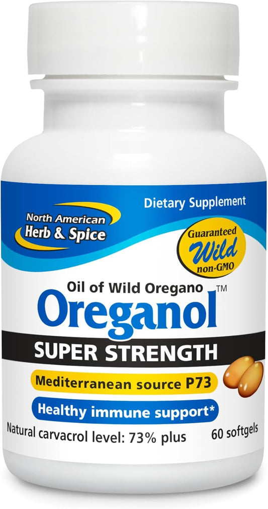 60 Super Strength Oreganol P73 Softgels - Immune System Support - Vegan Wild Oregano - Non-GMO - 60 Servings