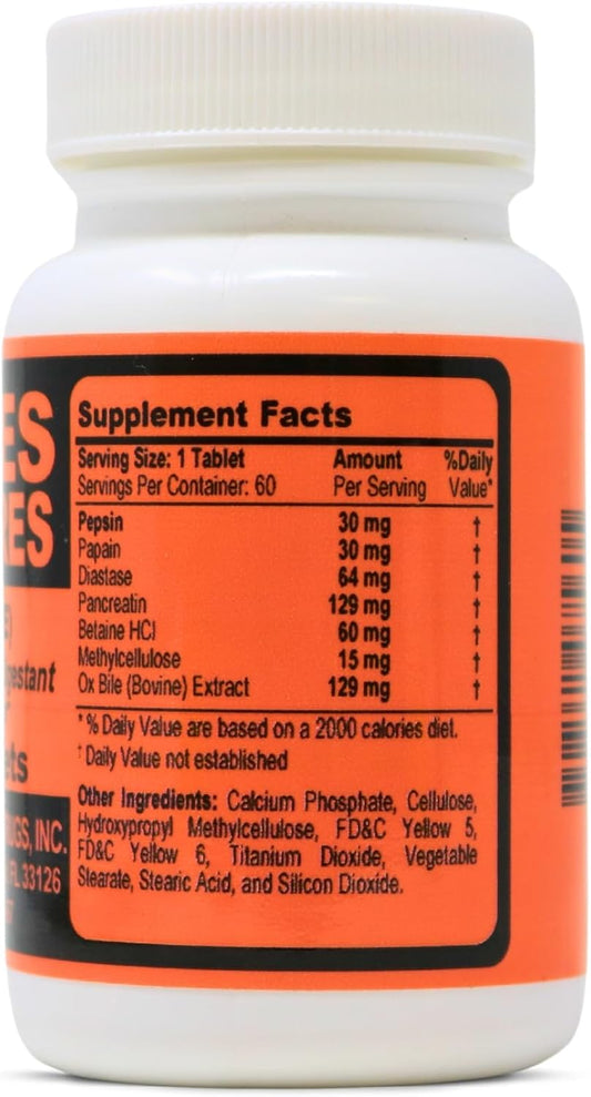 60 Tablets of YORABI (OX Bile) with Enzymatic Digestan for Digestive Support