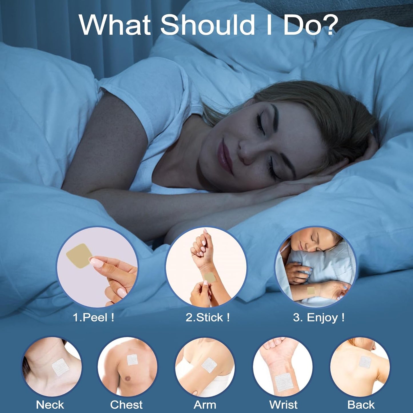 60 Vanish Sleep Patches for Adults - Natural Plant Extracts - No Side Effects - Deep Sleep Aid to Eliminate Grogginess