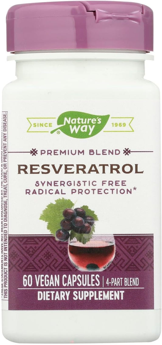 60 VCaps Resveratrol Supplement by Nature's Way - Natural Antioxidant Support