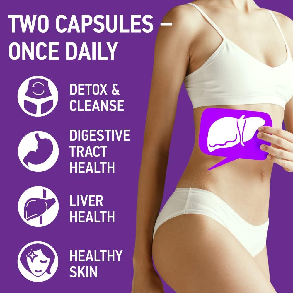 60 Vegan Capsules Liver Cleanse Support Supplement with Milk Thistle for Detox - Hippie Farms Nature's Secret Agent Blend