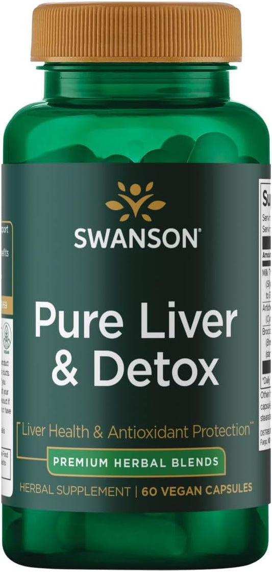60 Vegan Capsules of Swanson Ultra Pure Liver & Detox Supplement