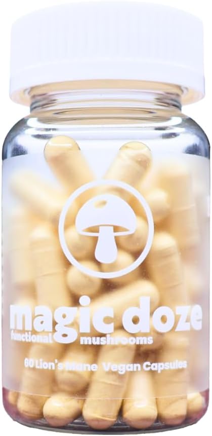 60 Vegan Cordyceps Mushroom Capsules by MAGICDOZE - Herbal Dietary Supplement for Better Sleep and Health