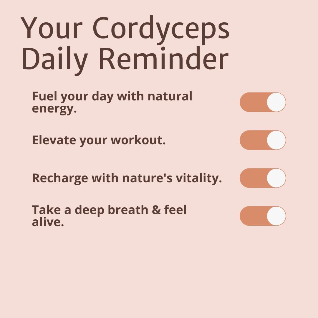 60 Vegan Cordyceps Mushroom Capsules by MAGICDOZE - Herbal Dietary Supplement for Better Sleep and Health