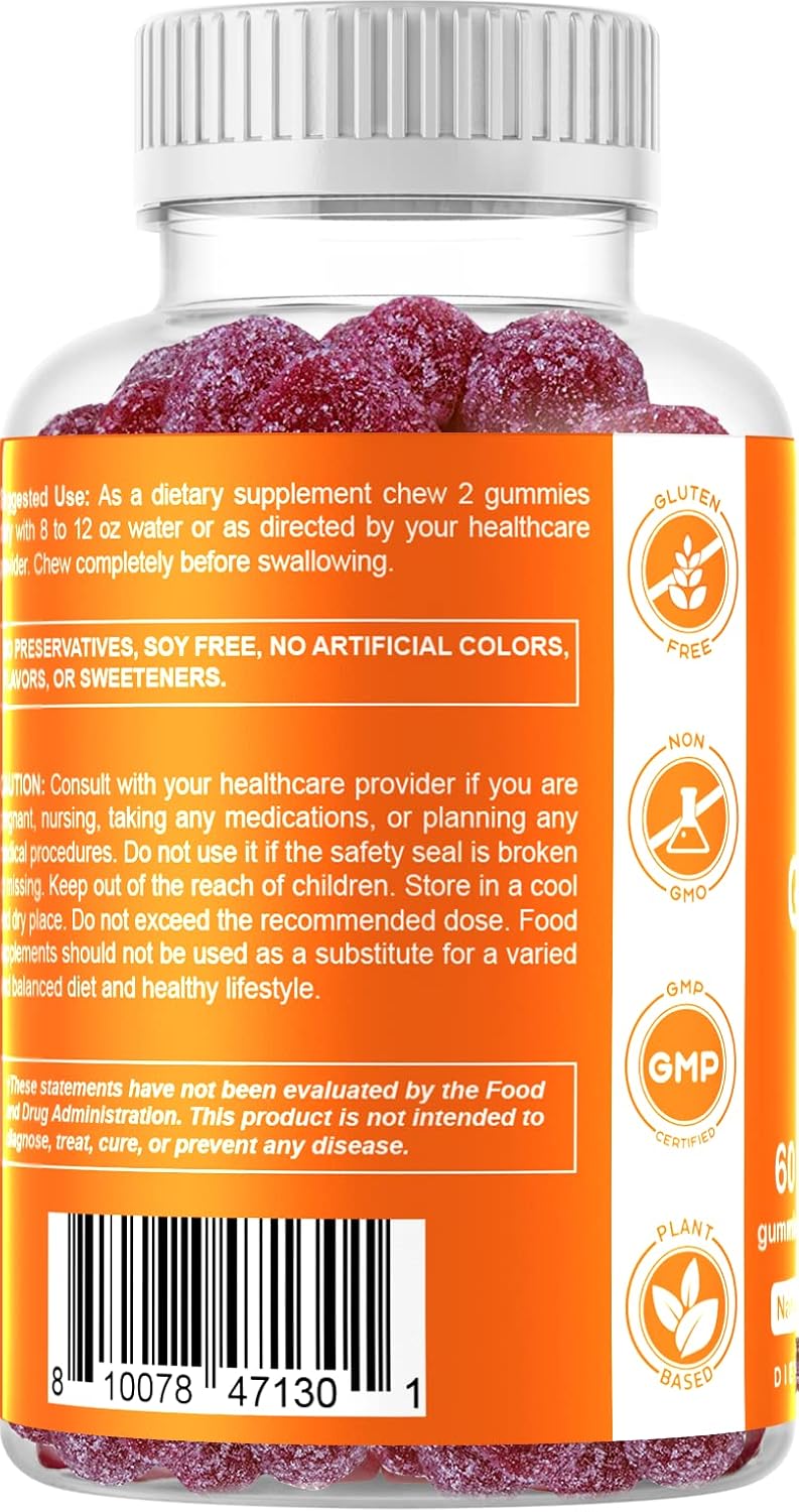 60 Vegan Zinc Gummies 50mg - Gluten Free Immune Support for Adults - Vitamatic Zinc Gummies for Men and Women