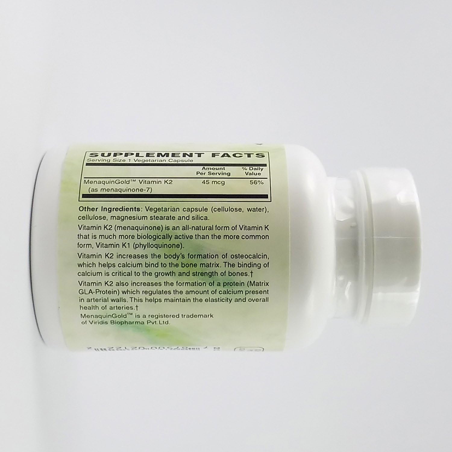 60 Vegetarian Capsules of Holly Hill Health Foods Vitamin K2 - Essential Support for Bone and Heart Health