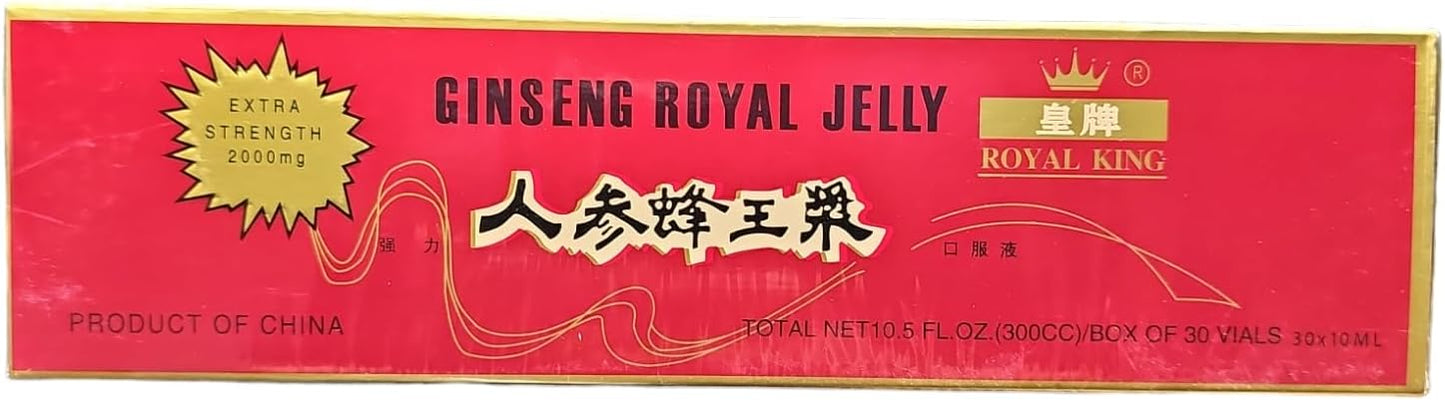 60 Vials of Royal King Deluxe Ginseng Royal Jelly Oral Liquid - Premium Quality Supplement