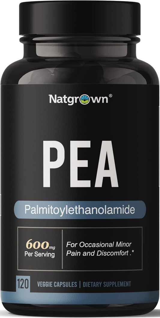 600 mg Palmitoylethanolamide (PEA) Supplement - 120 Capsules by Natgrown