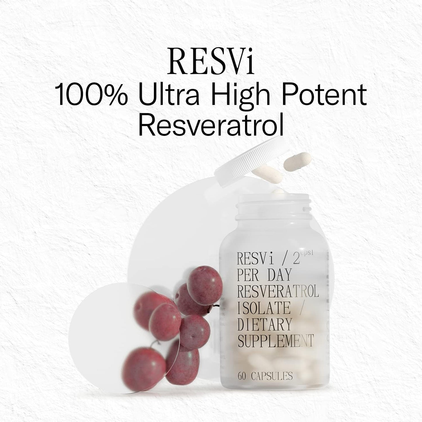 600 mg Trans Resveratrol Antioxidant Supplement for Healthy Ageing | Vegetarian Capsules | Made in Greece | 60 Capsules