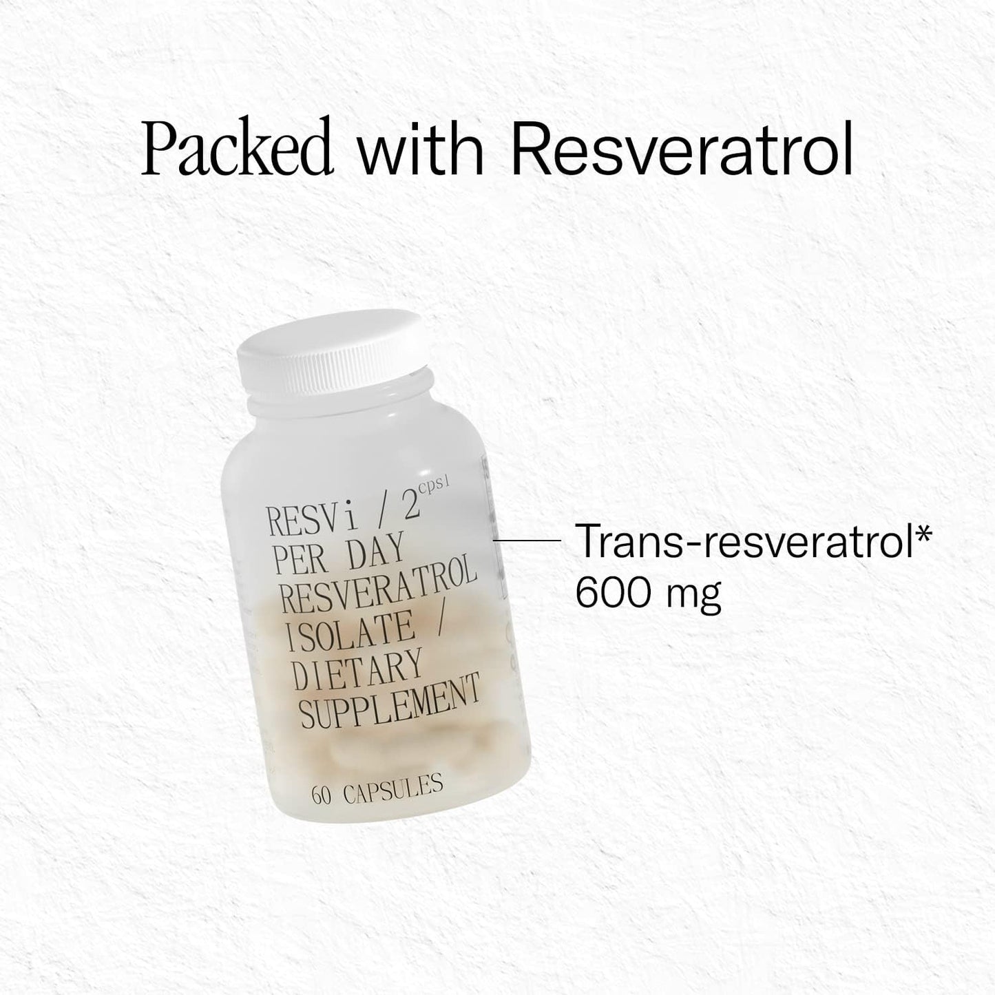 600 mg Trans Resveratrol Antioxidant Supplement for Healthy Ageing | Vegetarian Capsules | Made in Greece | 60 Capsules