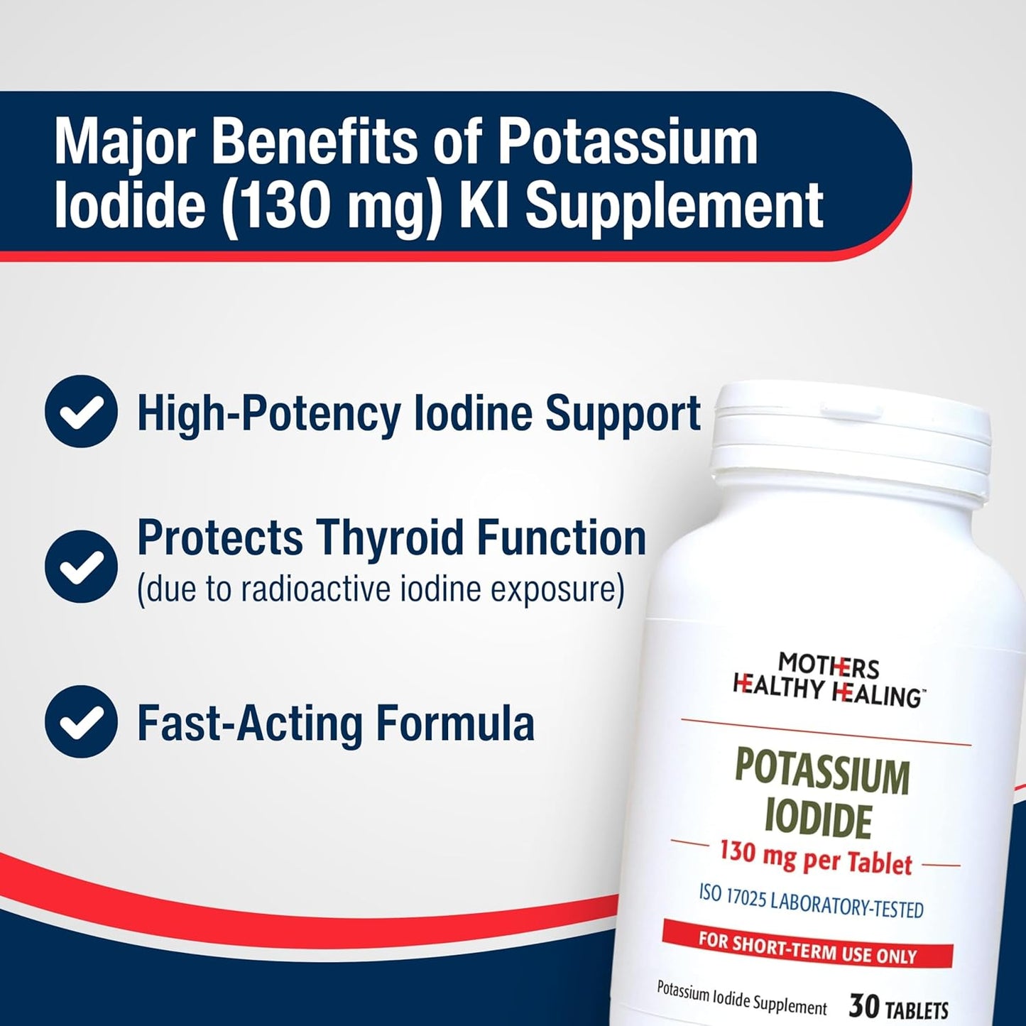 600 Potassium Iodide Tablets for Thyroid Support - 65mg KI Supplement for Short Term Use - Iodine Rich YODO Naciente Formula for Mothers Health
