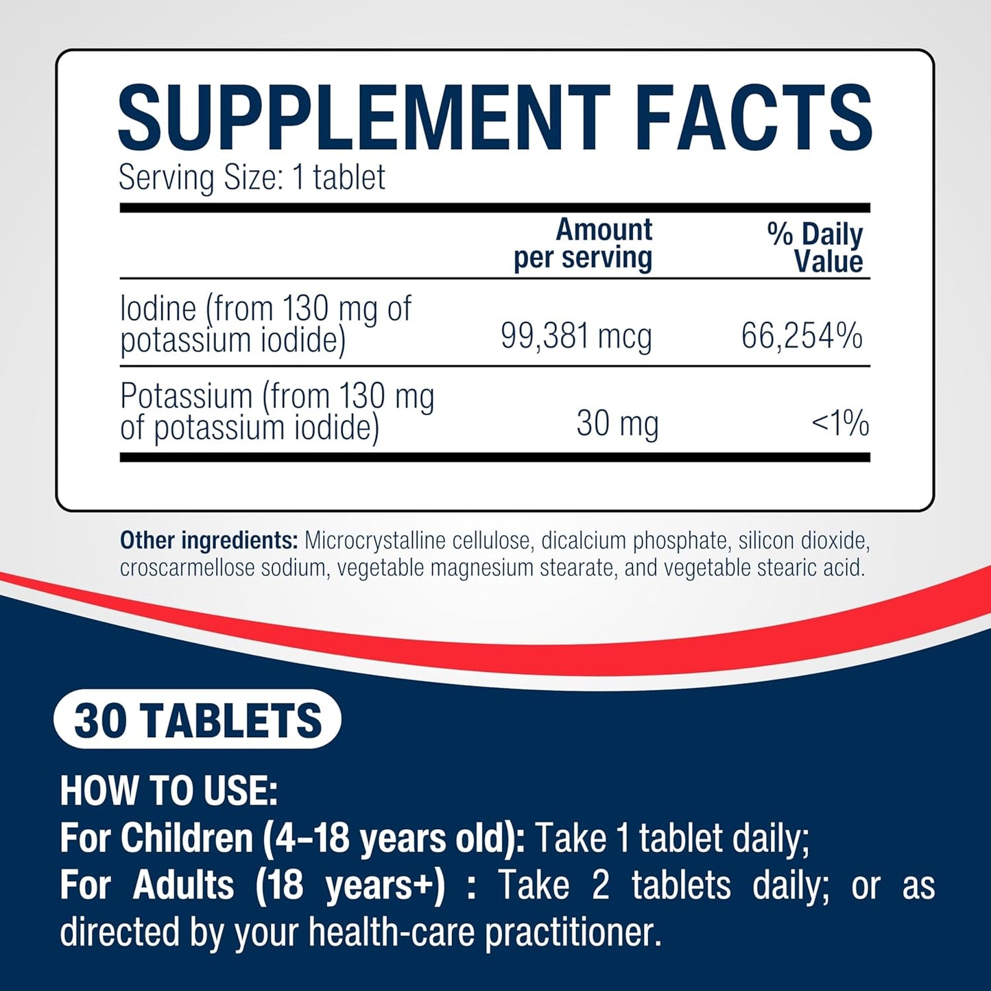 600 Potassium Iodide Tablets for Thyroid Support - 65mg KI Supplement for Short Term Use - Iodine Rich YODO Naciente Formula for Mothers Health