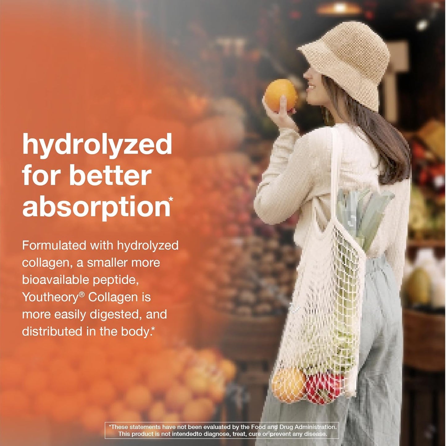 6,000 mg Collagen Supplements with Vitamin C for Hair, Skin & Nails - Youtheory Advanced Collagen - 120 Tablets for Women and Men