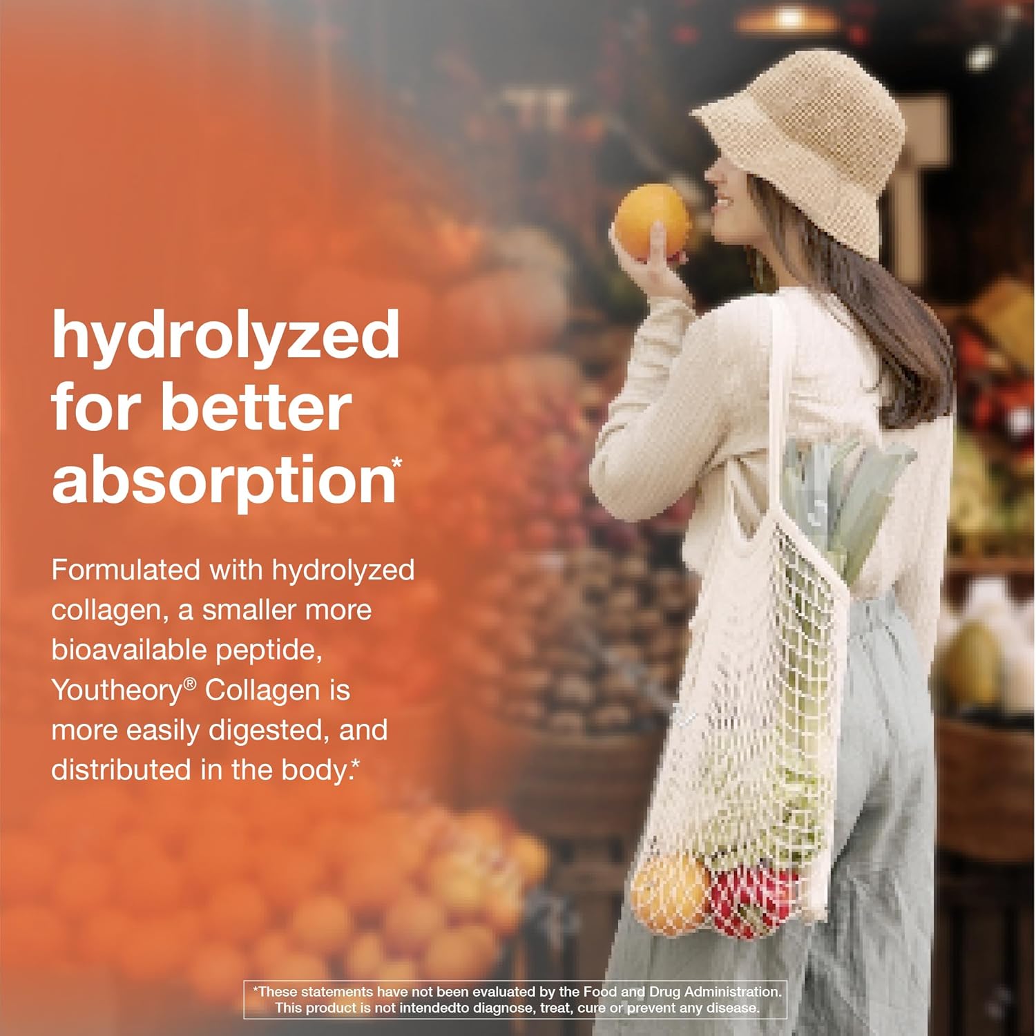 6,000 mg Collagen Supplements with Vitamin C for Hair, Skin & Nails - Youtheory Advanced Collagen - 120 Tablets for Women and Men