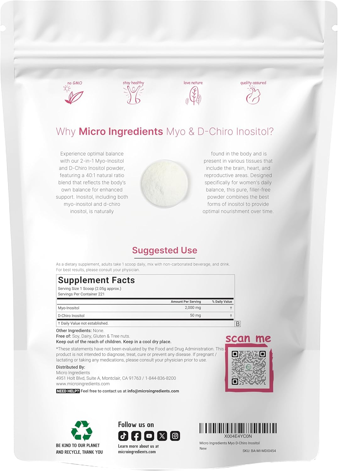 6,000mg Oil of Oregano Softgels & Myo & D-Chiro Inositol Powder Bundle | 4X Strength Carvacrol & Thymoquinone | Women's Inositol Supplement - 2 Pack