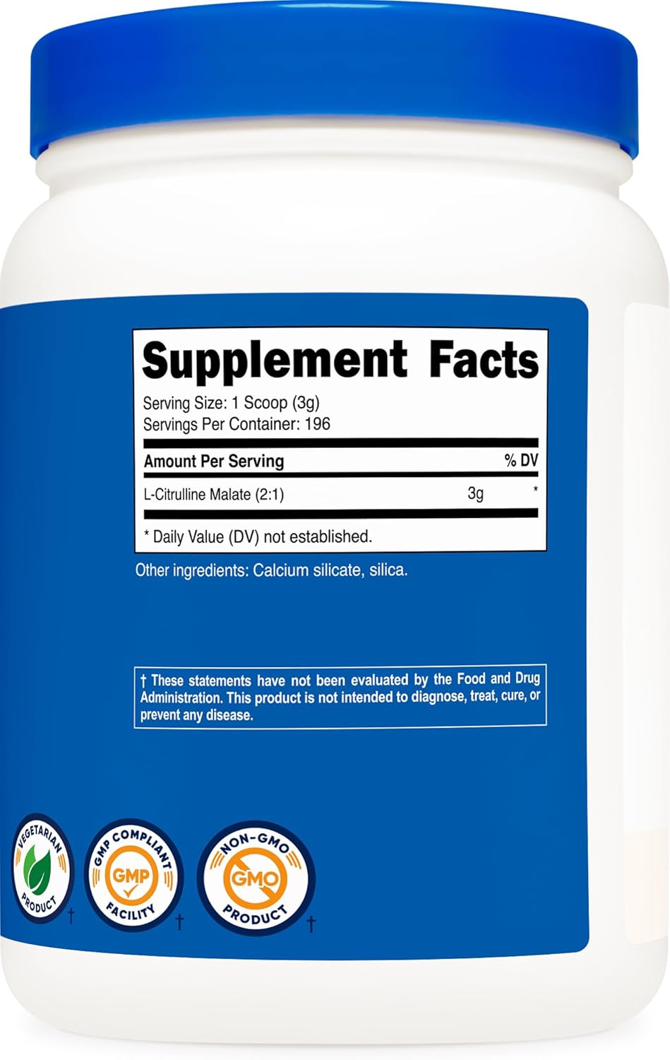 600g Nutricost L-Citrulline Malate (2:1) Powder - Pure Amino Acid Supplement for Performance Boost