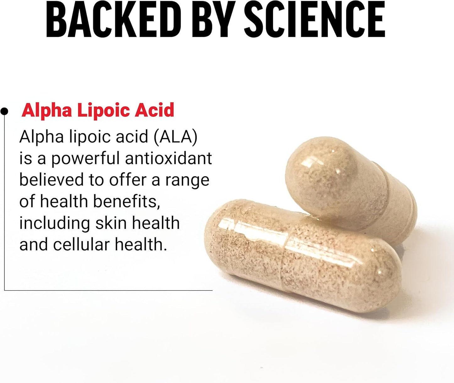 600mg Alpha Lipoic Acid Capsules for Cardiovascular Support & Cellular Health – Vegan Antioxidant Supplement (60 Capsules)
