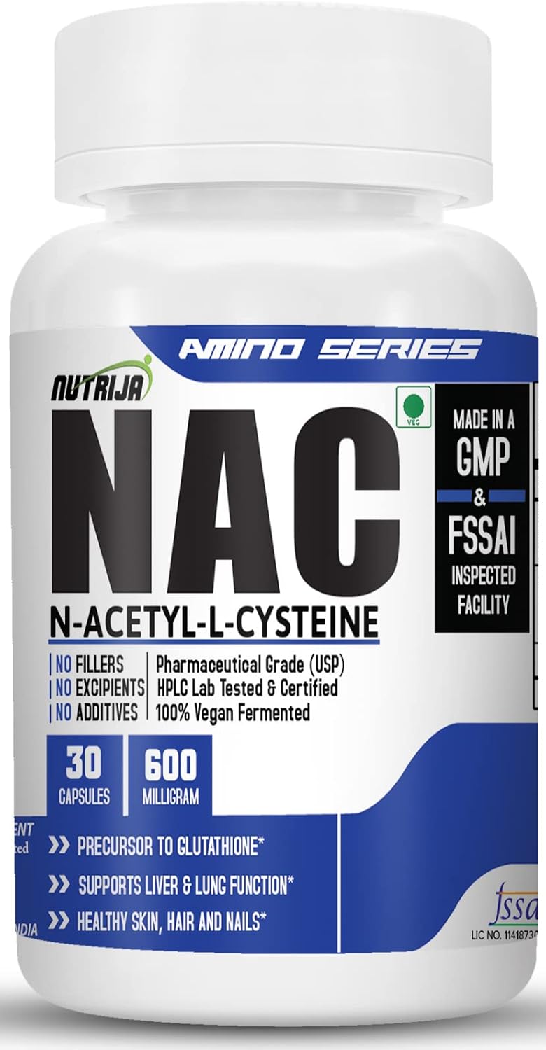 600mg NAC (N-Acetyl L-Cysteine) Supplement - 30 Capsules for Immune Support & Antioxidant Benefits