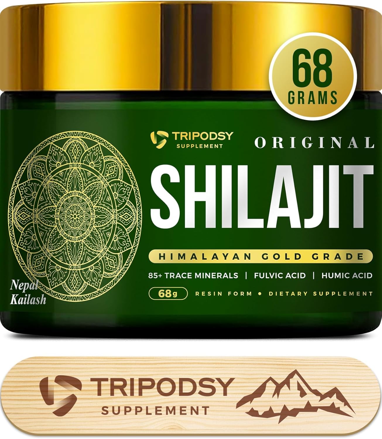 600mg Pure Himalayan Shilajit Resin Supplement - Natural Immune Support for Men & Women - 68g, 113 Servings - Elevate Well-Being with Original Flavor