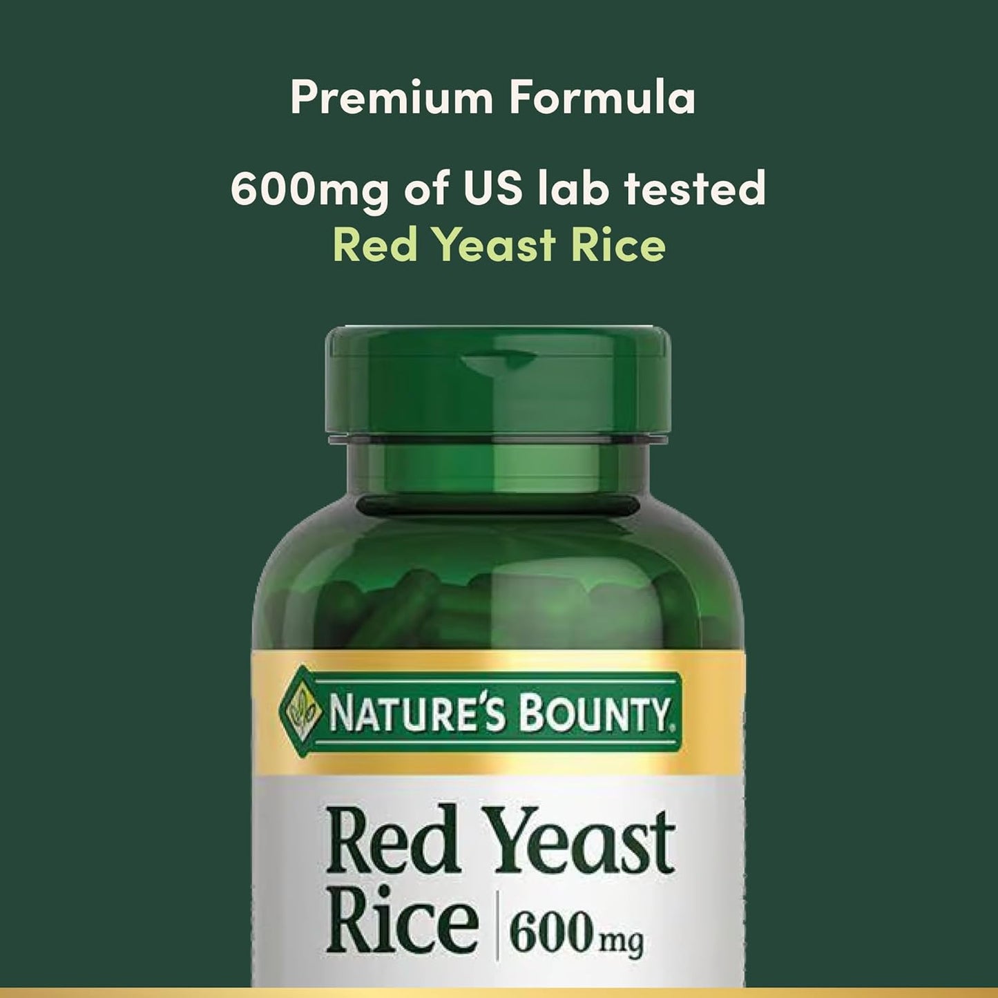 600mg Red Yeast Rice Herbal Supplement - 250 Capsules by Nature's Bounty