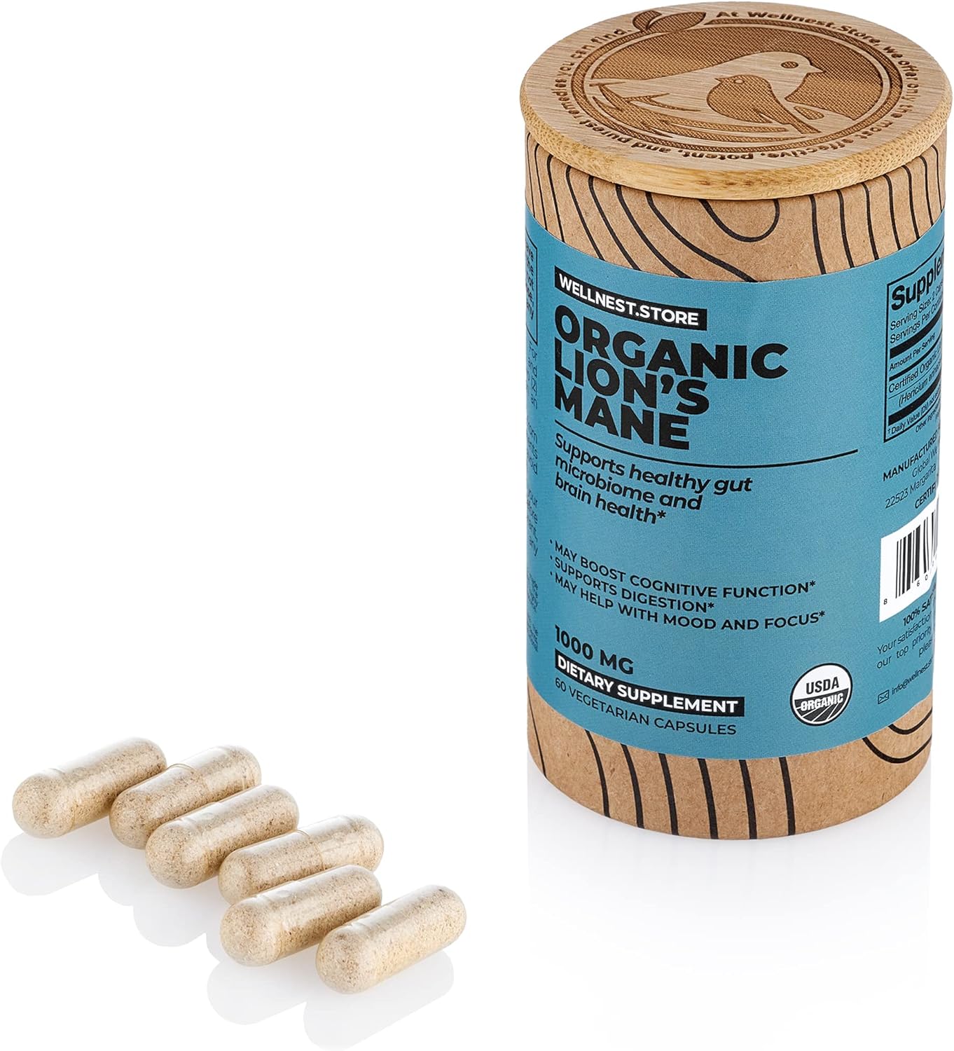 60ct Lion’s Mane and Turkey Tail Capsules Bundle from Wellnest Store
