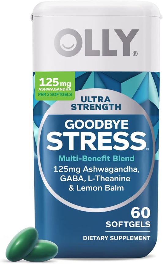 60ct OLLY Ultra Goodbye Stress Softgels for Anxiety Relief & Relaxation