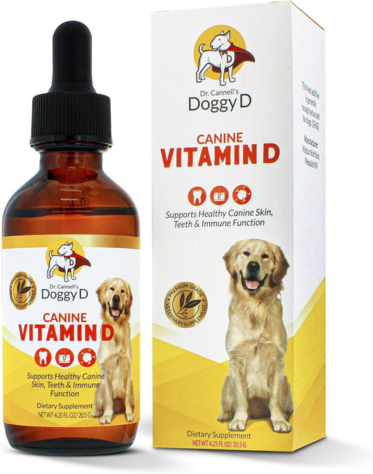 60mL DoggyD Vitamin D3 Liquid Supplement for Dogs & Cats - 60 Count, 1ml Dose