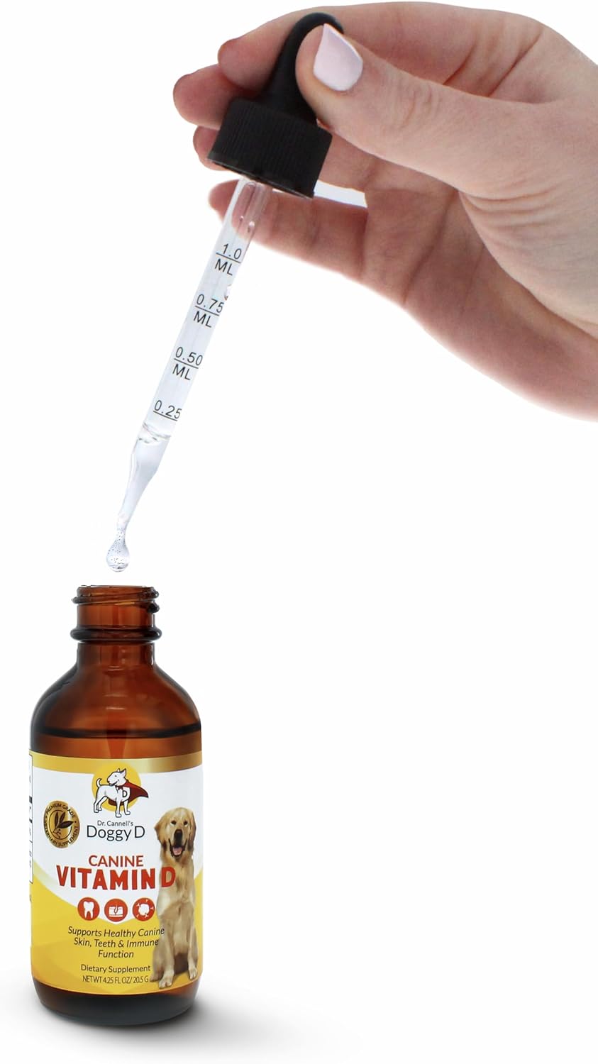 60mL DoggyD Vitamin D3 Liquid Supplement for Dogs & Cats - 60 Count, 1ml Dose