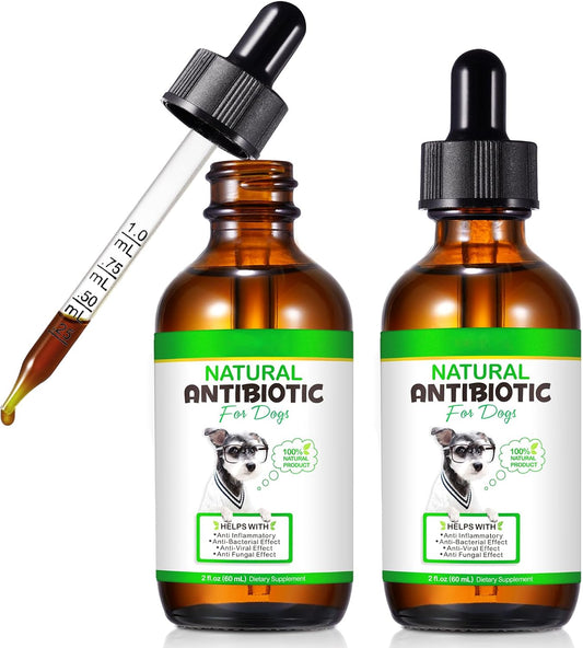 60ml Natural Dog Antibiotics Multivitamin and Supplements - Pack of 2