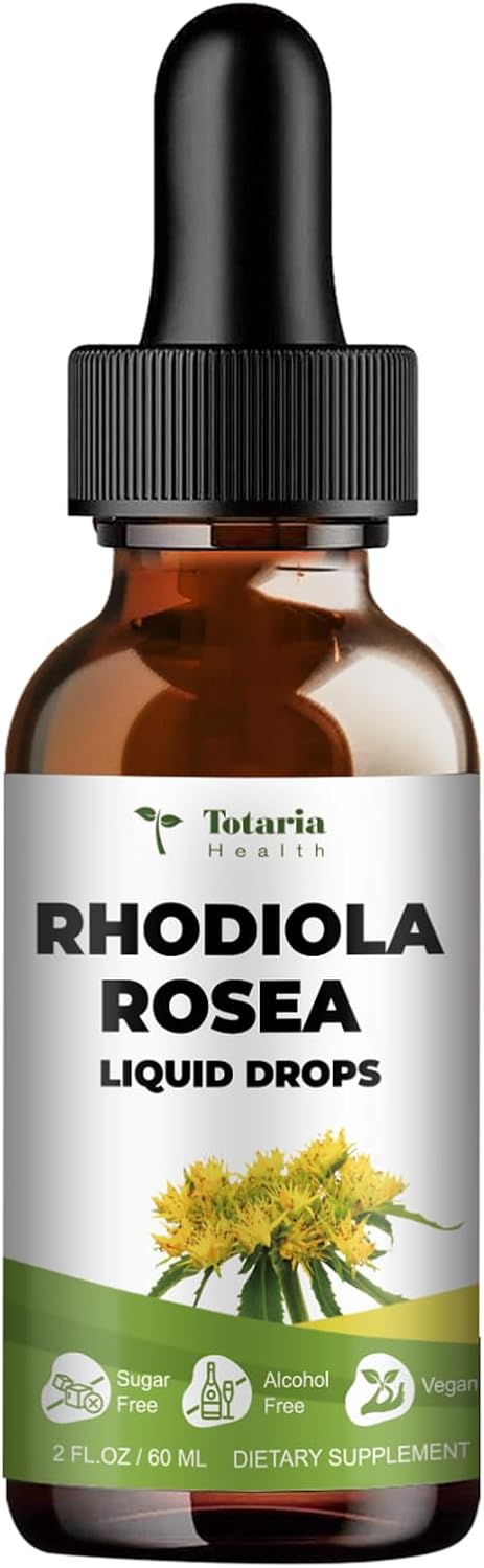 60ml Totaria Rhodiola Rosea Tincture with L-Theanine and Saffron for Stress Relief
