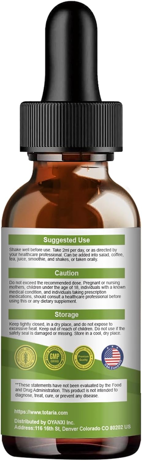 60ml Totaria Rhodiola Rosea Tincture with L-Theanine and Saffron for Stress Relief