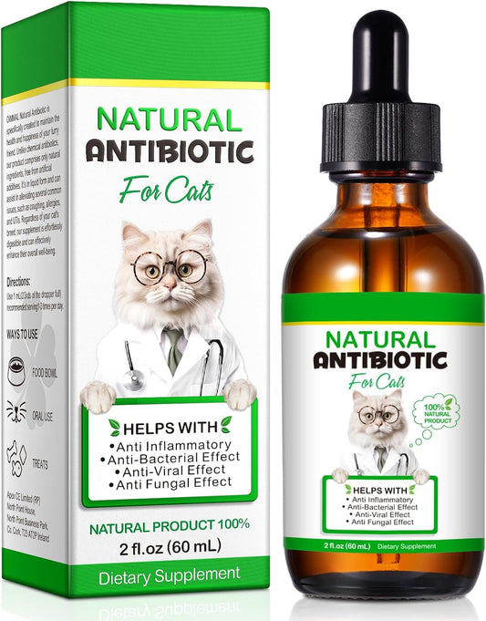 60ml VOSIFSDIY Natural Cat Antibiotics Multivitamin and Herbal Supplements
