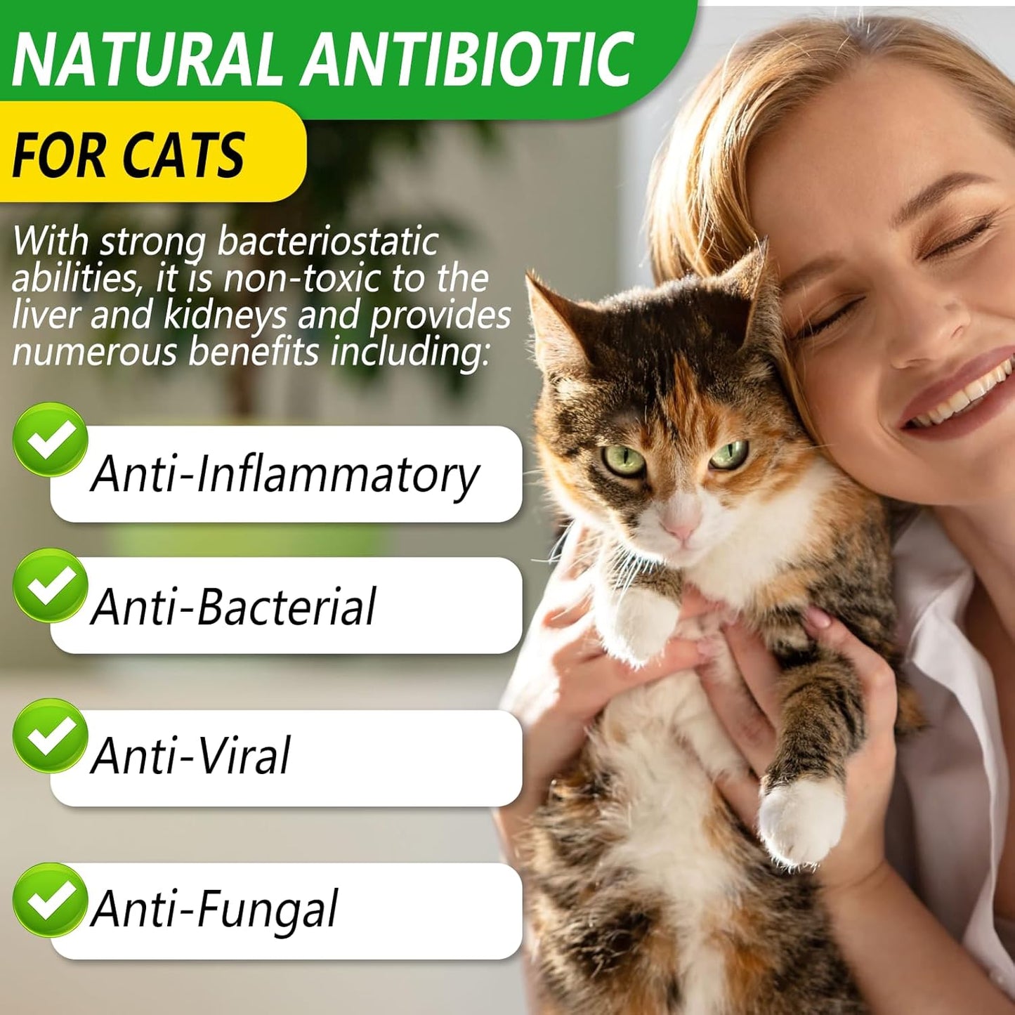 60ml VOSIFSDIY Natural Cat Antibiotics Multivitamin and Herbal Supplements