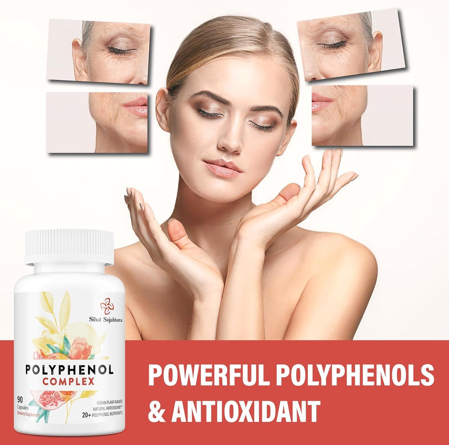 67,500 MG Polyphenol Supplement - Anti-Aging Antioxidants, Superfood with Quercetin, Resveratrol, Green Tea - Plant-Based Energy & Immune Support - 540 Capsules