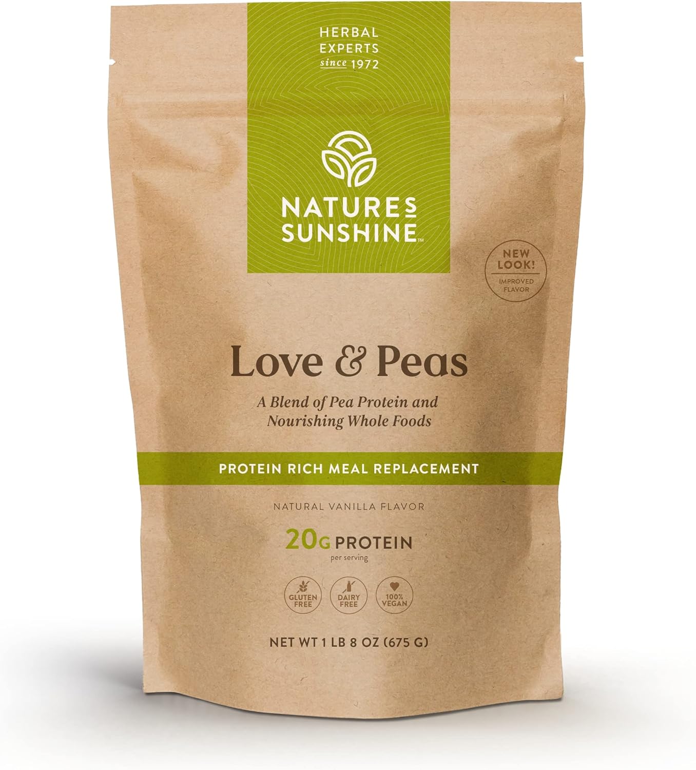675g Bag of Nature's Sunshine Love and Peas - Plant-Based Protein Powder