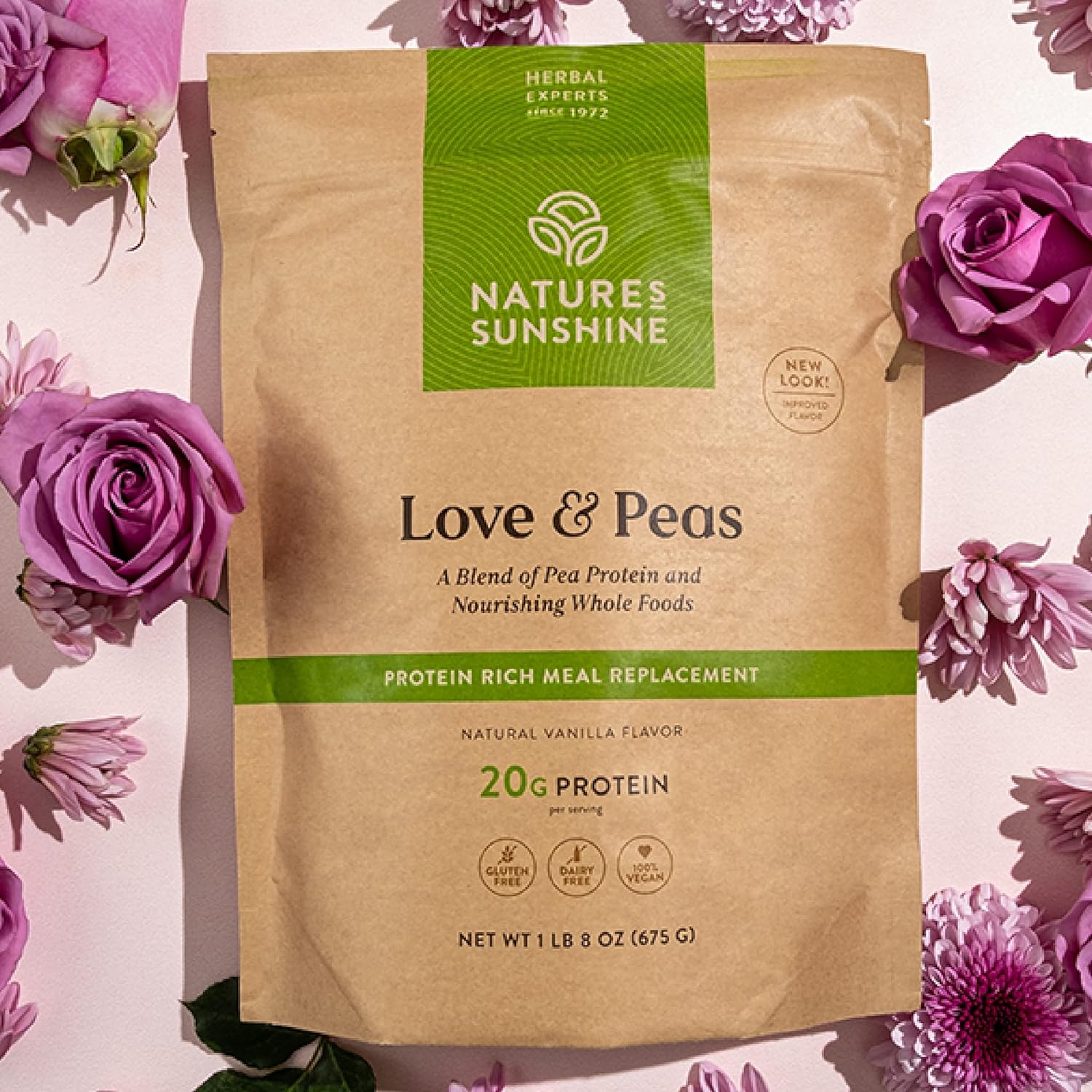 675g Bag of Nature's Sunshine Love and Peas - Plant-Based Protein Powder