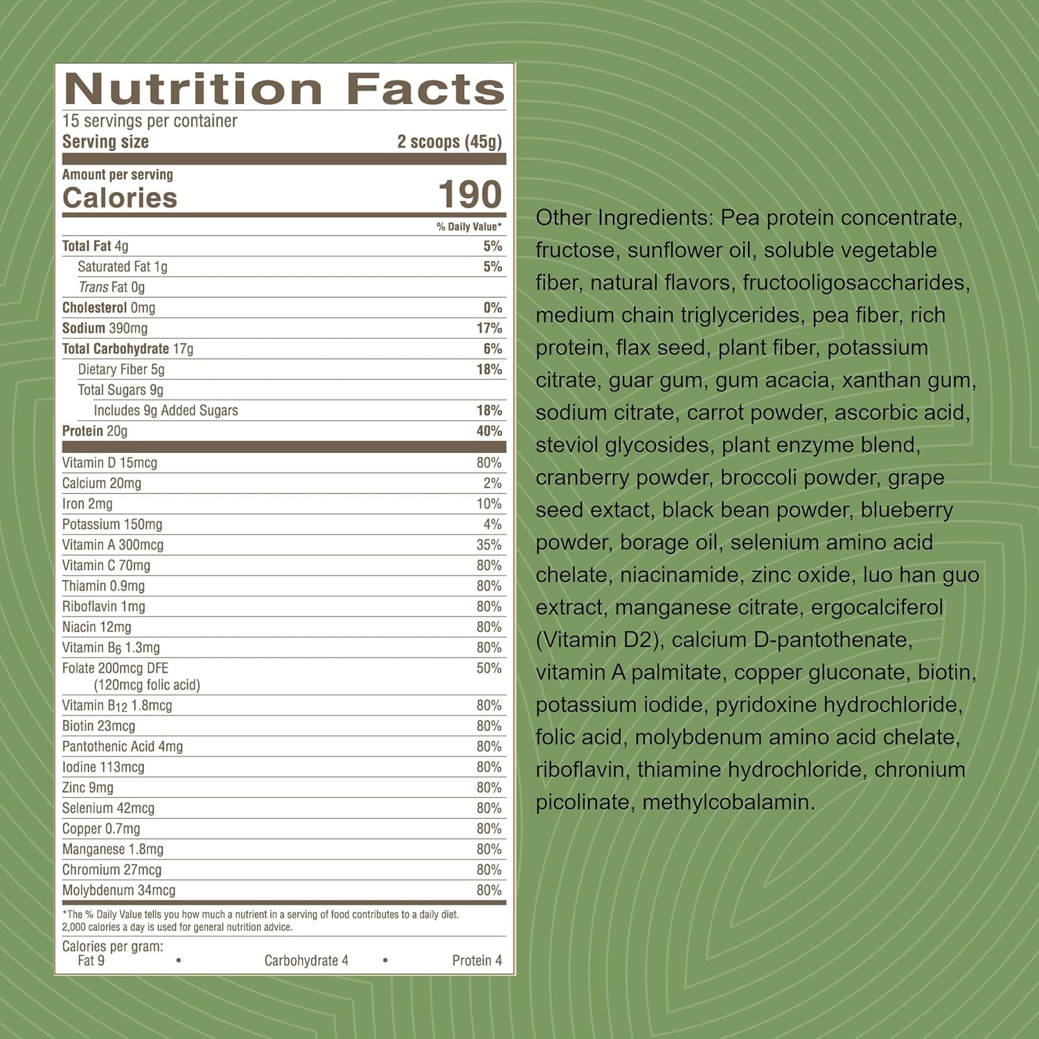 675g Bag of Nature's Sunshine Love and Peas - Plant-Based Protein Powder