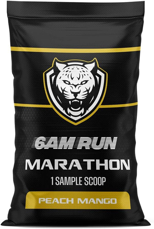 6AM Run Hydrolyzed Collagen Pre Workout Powder for Running - All Natural Heel Strike Formula - Cardio Boost with No Jitters - Keto and Vegan Friendly - Flavorless Sample Scoop included