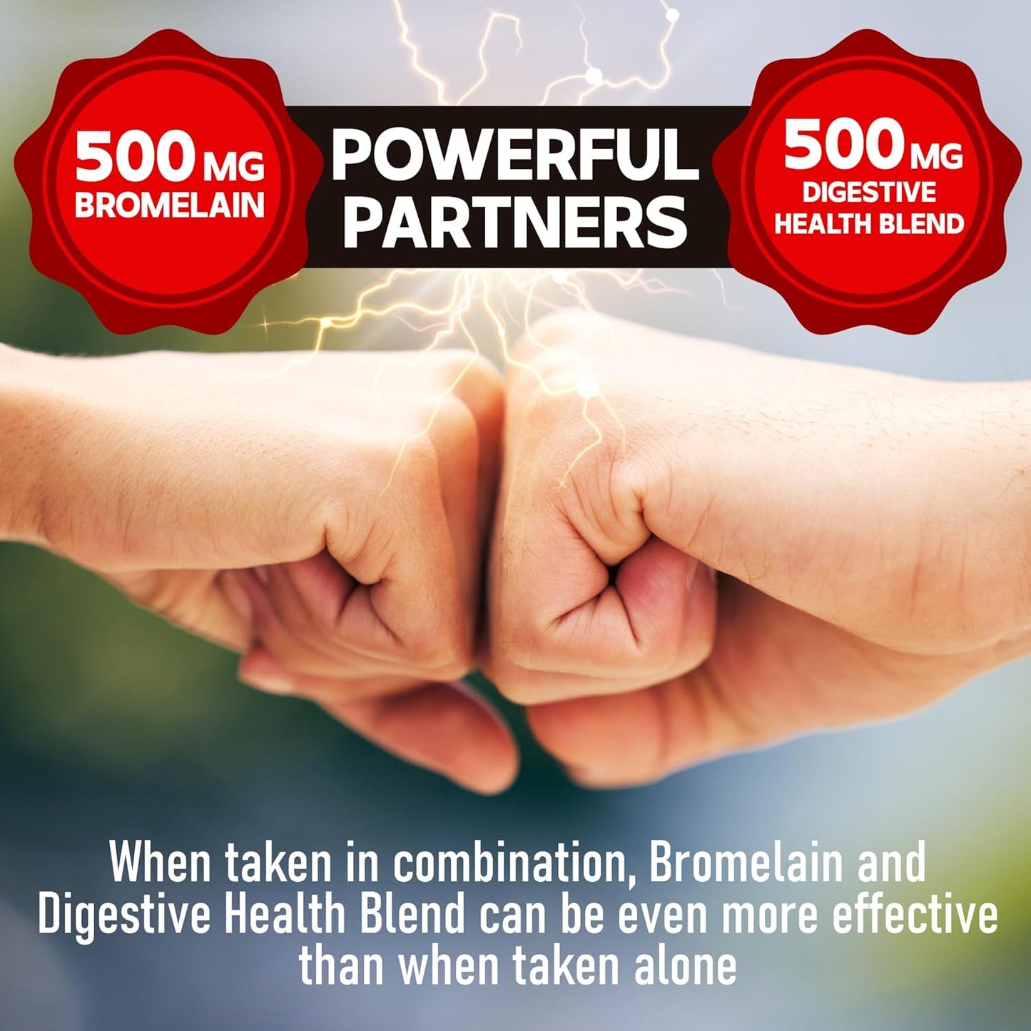6in1 Bromelain 500mg Supplement - 1000mg per Serving - 210 Capsules with Digestive Health Blend - Quercetin, Ginger, Turmeric, Papaya - Supports Overall Health, Digestion, Immune System