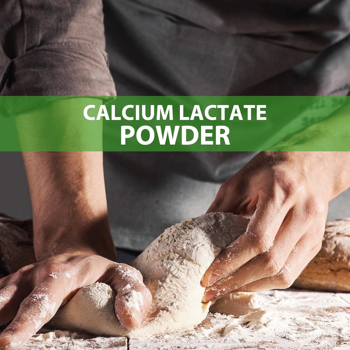 6oz Pure Calcium Lactate Powder for Food Grade Use - Non-GMO Stabilizer for Dairy, Breads, Pastries - Neutralizes Food Acidity - Ideal Bulking Agent